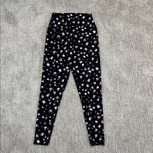 SoulCycle Black Floral Leggings